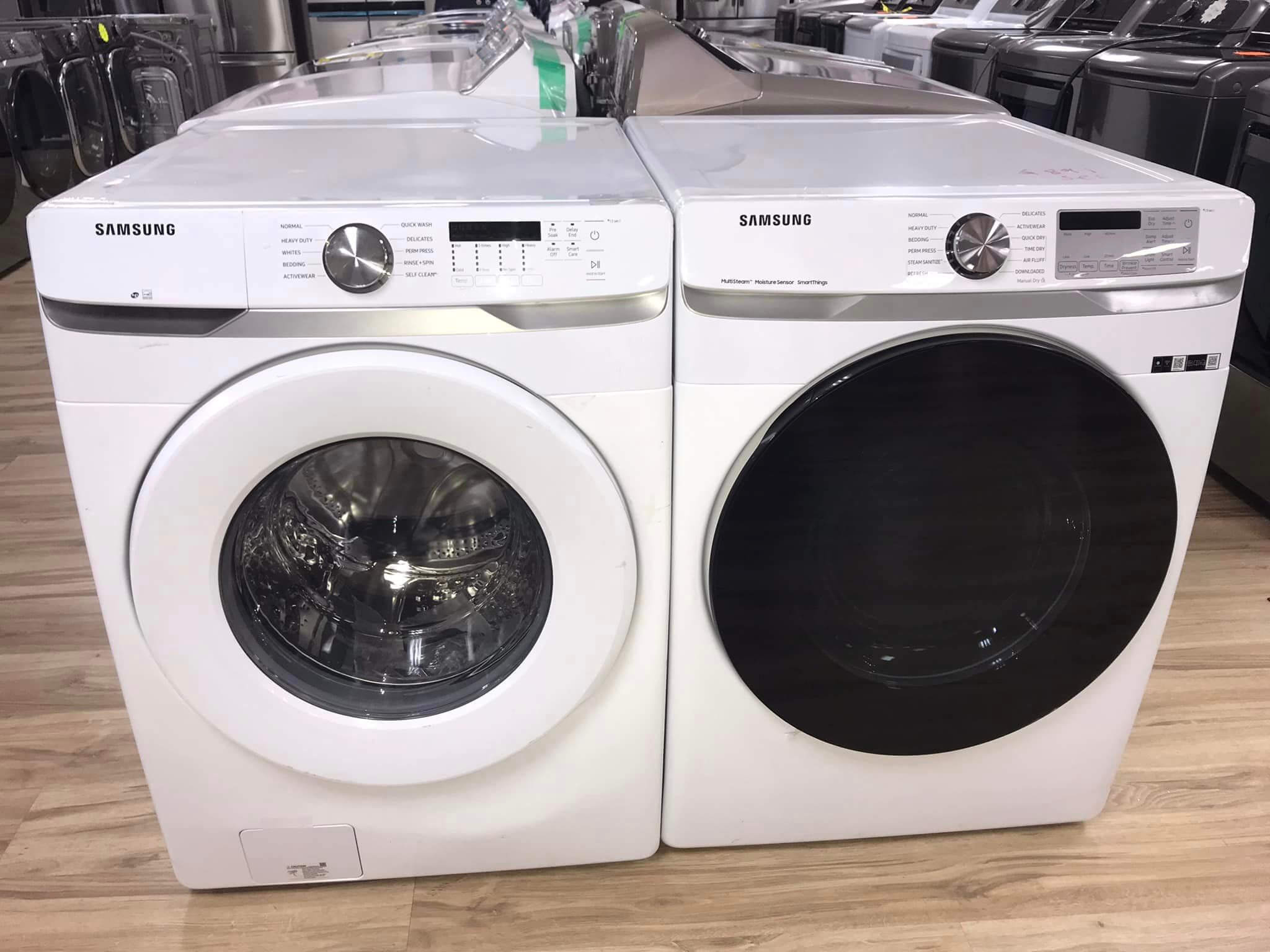 samsung washer and dryer set white